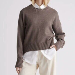 quince 100% cotton boyfriend crew sweater